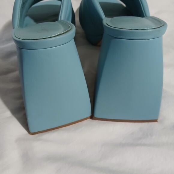 Circus NY by Sam Edelman 9.5 Marlie Platform Sandals Calypso Blue 3 3/4" Heel - Picture 9 of 14